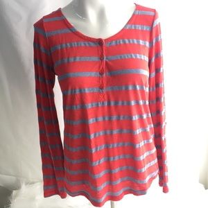 Splendid Sz M Striped Adjustable Long Sleeves